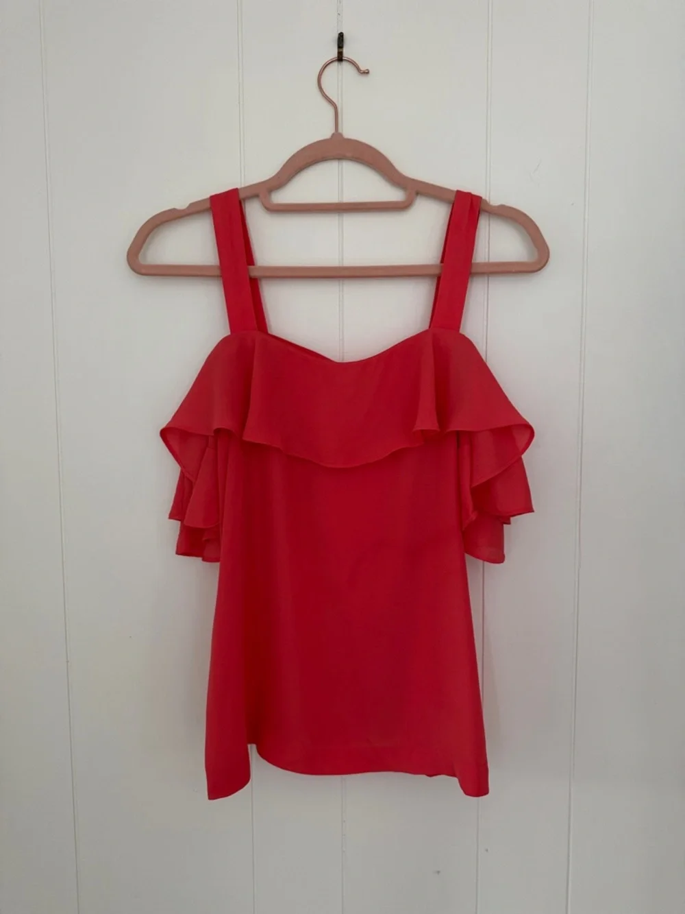 J. Crew Ruffle Cold-Shoulder Top - Picture 1 of 3